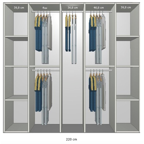 Billede af Inventar fra bredde 200 cm til 220 cm Model B